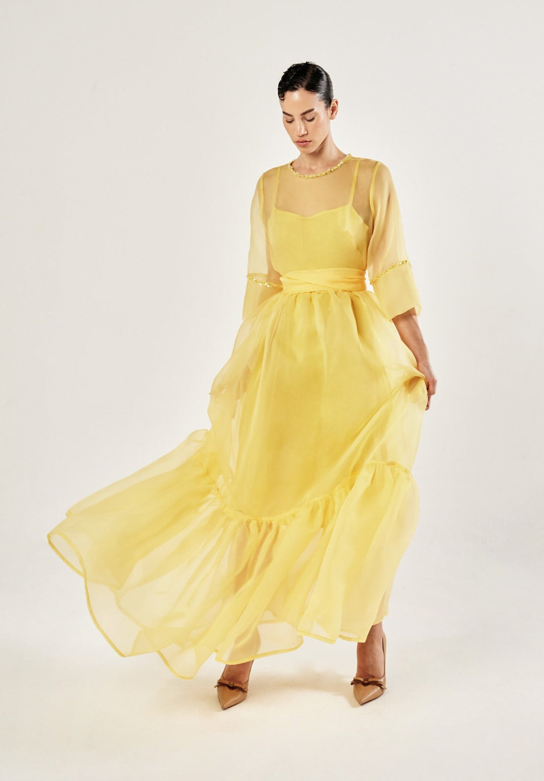 beatrice organza maxi dress Bhldn Beatrice Organza Maxi Dress In Blue