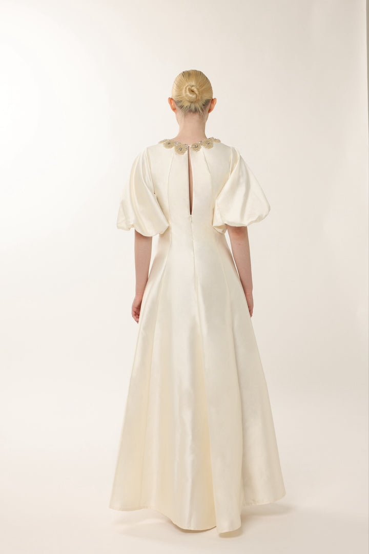 Jawher: Celeste Bloom Taffeta Gown