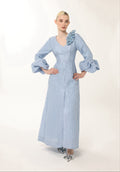 Fayha Gown: Petal Cuff Jacquard Gown
