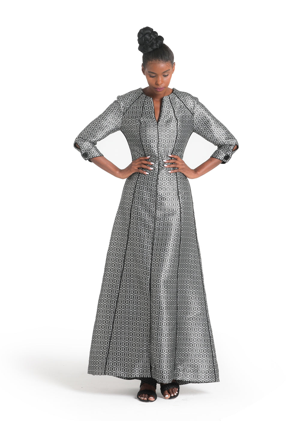 Elegant Ramadan gown with refined luxurious details 