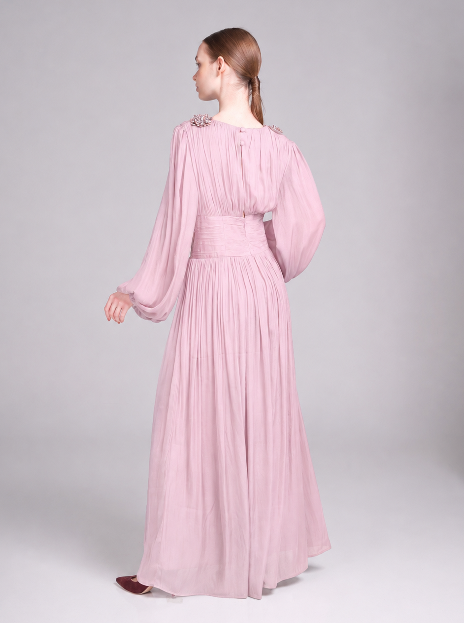 Layan Dress – V-Neck Maxi Wedding Guest Dress