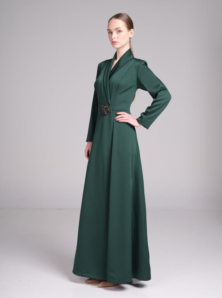 Rowan Dress – Long Sleeve Wrap Wedding Guest Dress