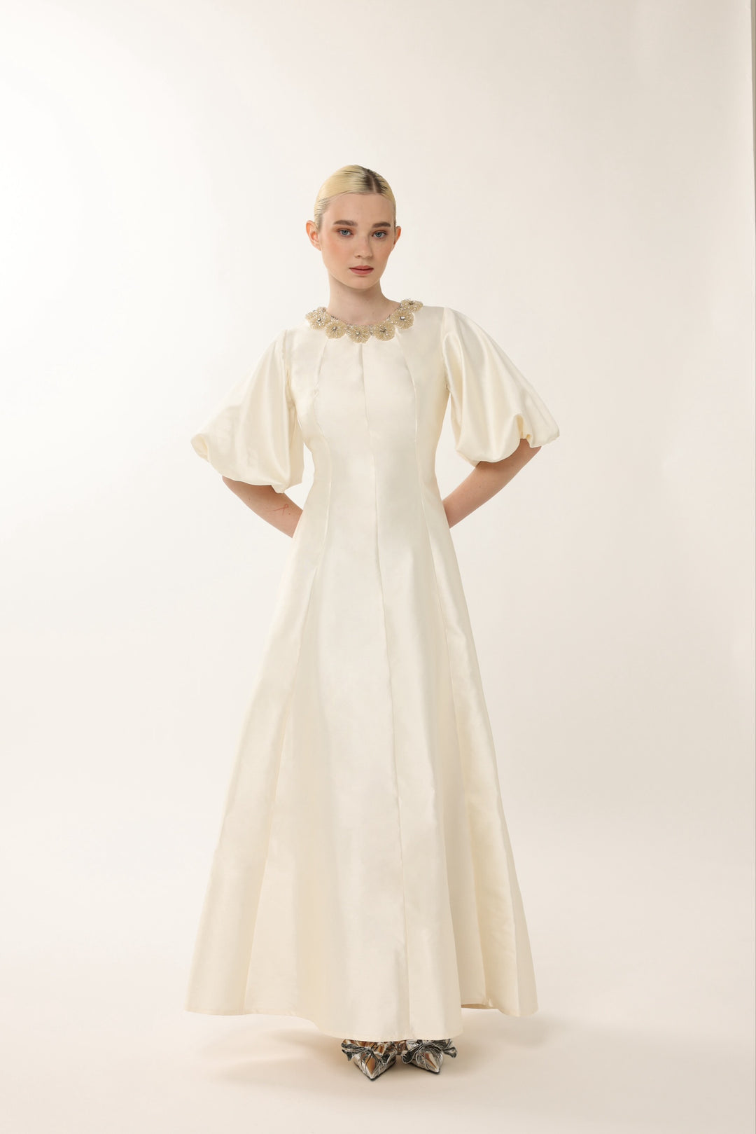 Jawher: Celeste Bloom Taffeta Gown