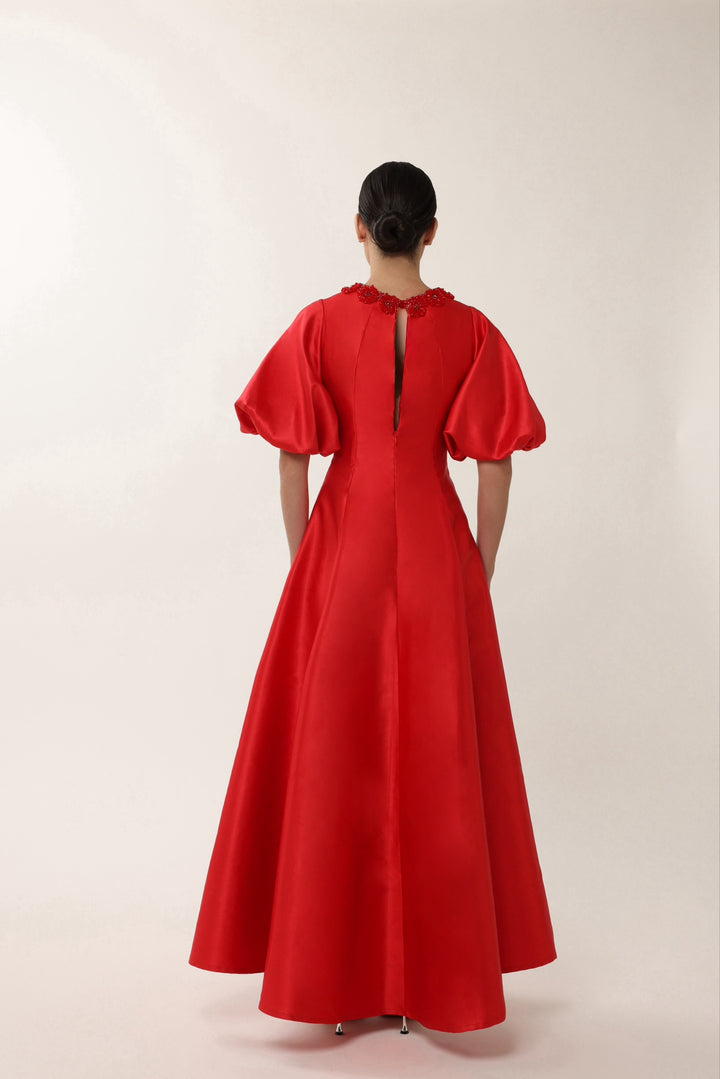 Jawher: Celeste Bloom Taffeta Gown
