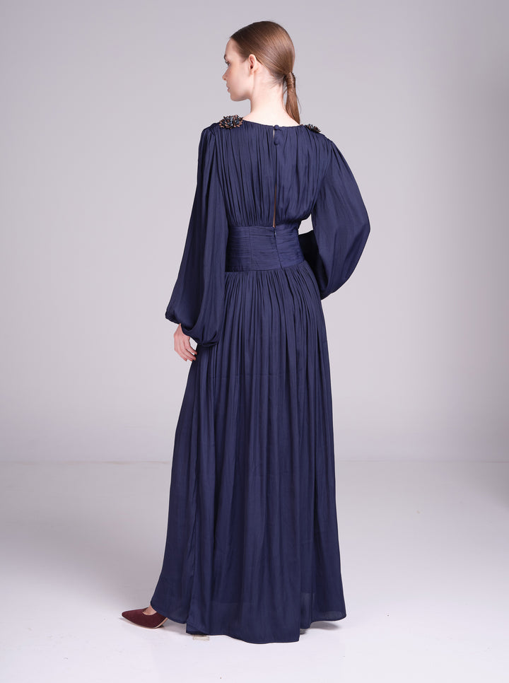 Layan Dress – V-Neck Maxi Wedding Guest Dress