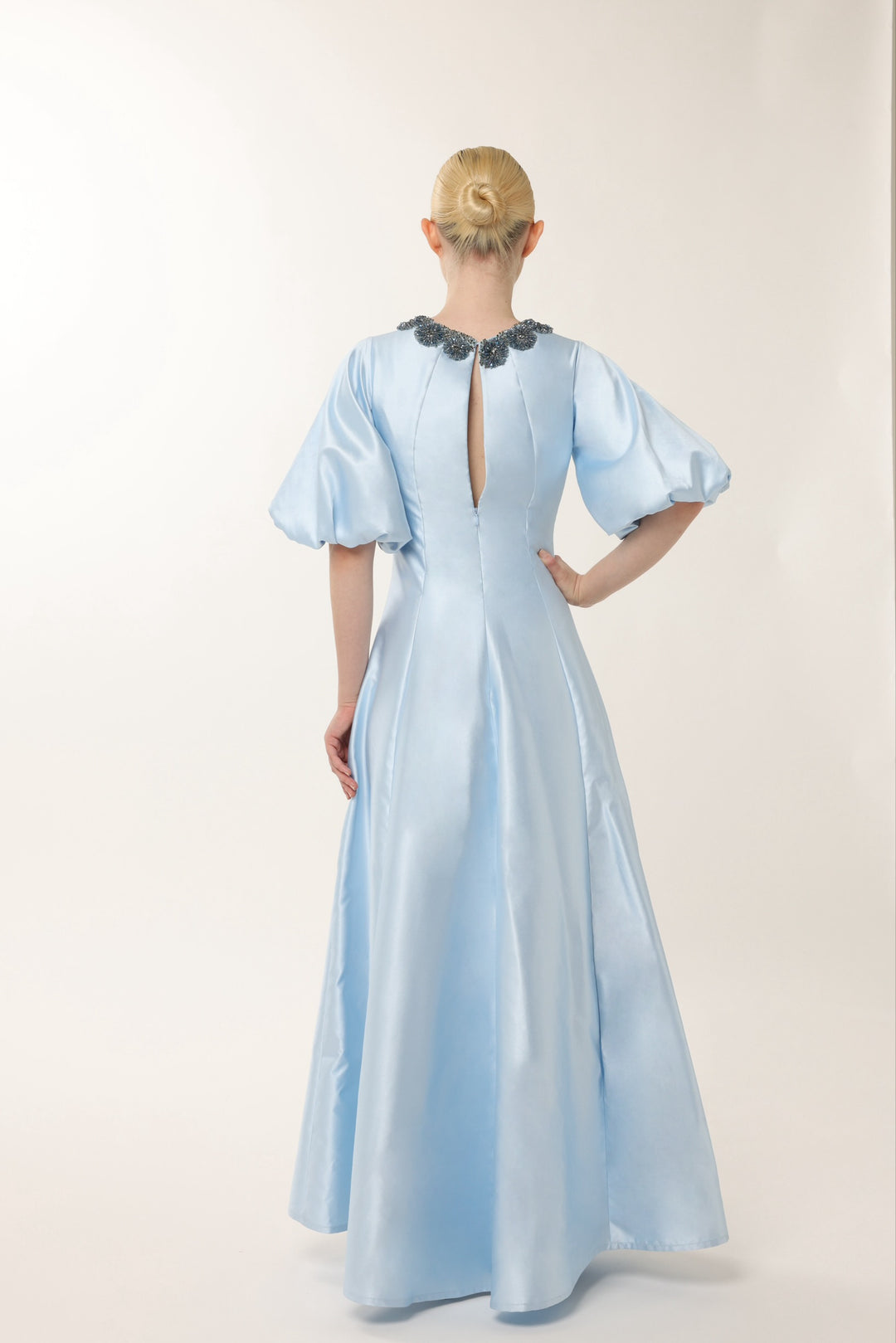 Jawher: Celeste Bloom Taffeta Gown