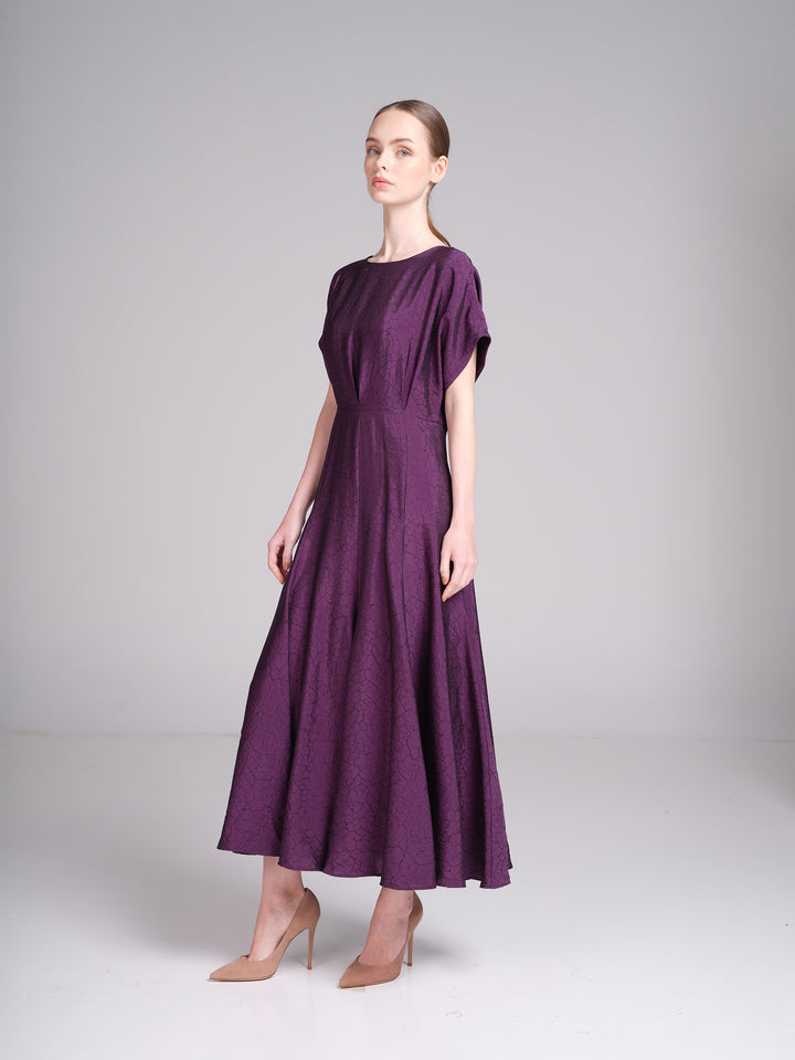 Ruba Dress – Jacquard Midi Cocktail Wedding Guest Dress