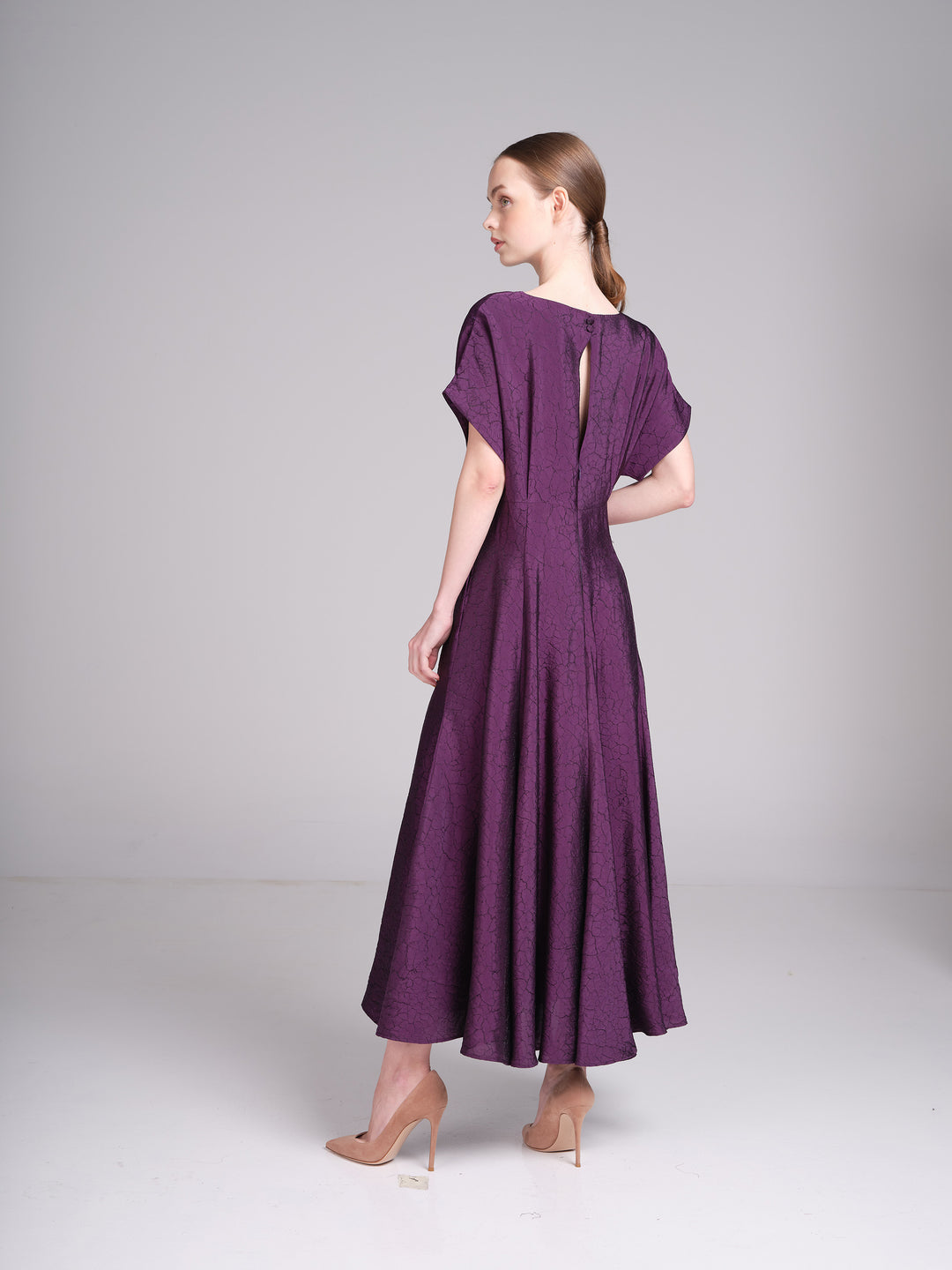 Ruba Dress – Jacquard Midi Cocktail Wedding Guest Dress