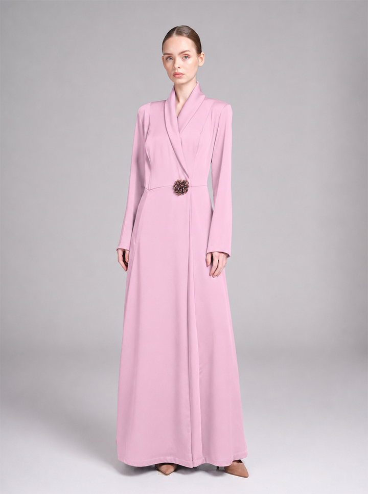 Rowan Dress – Long Sleeve Wrap Wedding Guest Dress