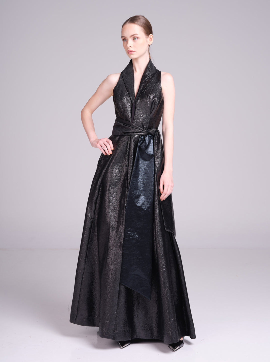 Victoria Gown – Jacquard Gala Gown