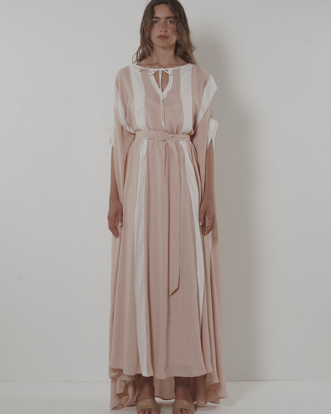 Long frilled Kaftan.