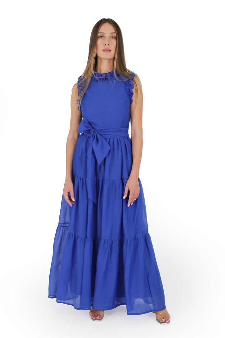 Maxi tiered dress with ruffle details.